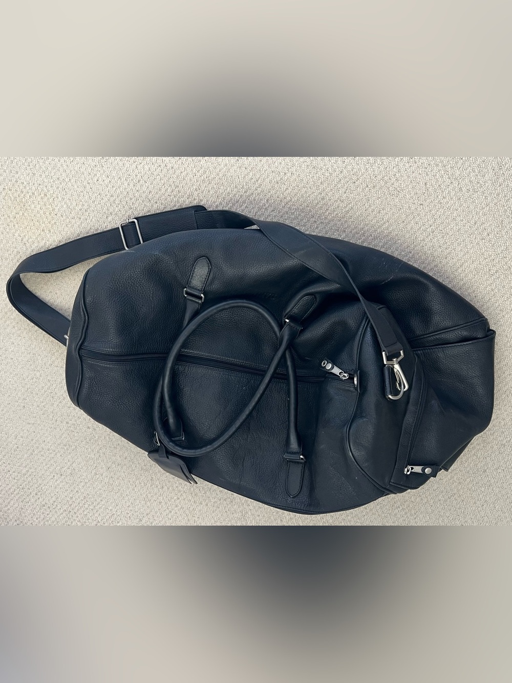 Danier Black Leather Travel Duffel